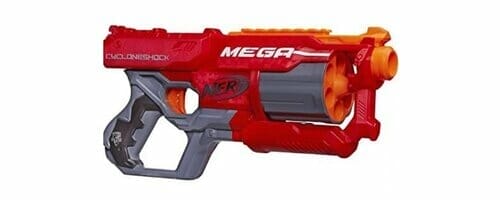 Mega Nerf CycloneShock is a popular choice that packs a punch with it's quick rotary fire ability